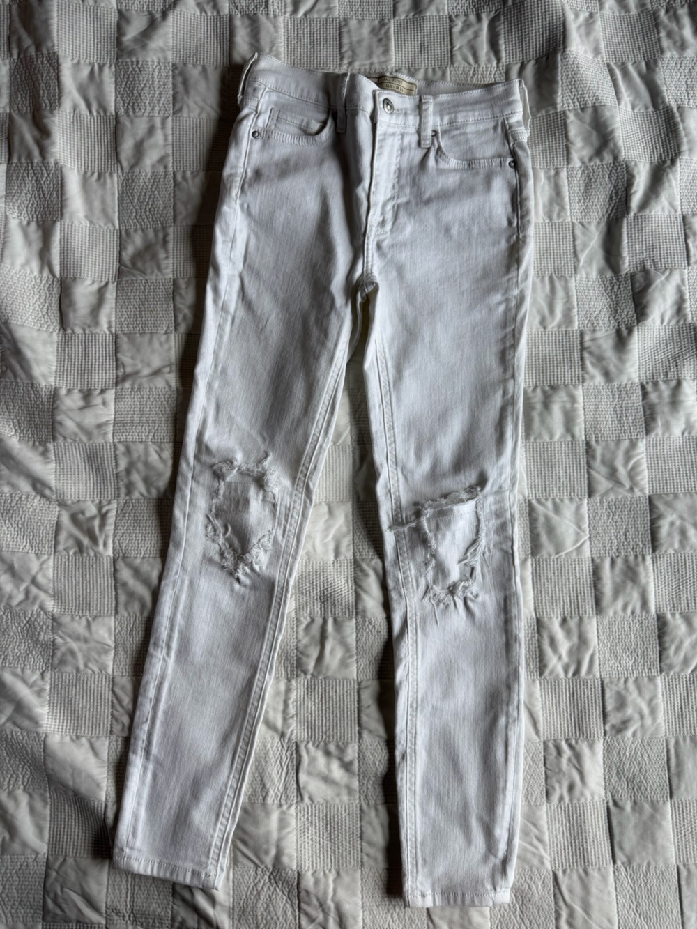 Free People White High-Rise Skinny Jeans